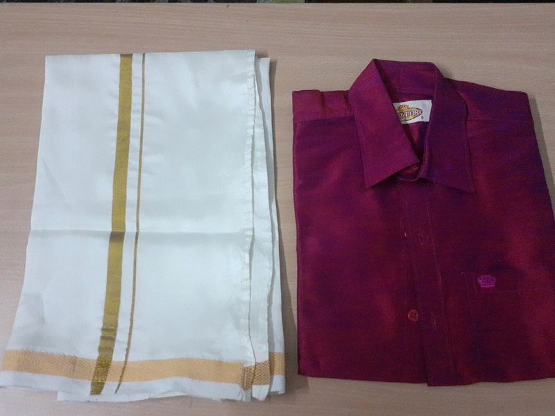 Dhoti Shirt Set For Boys