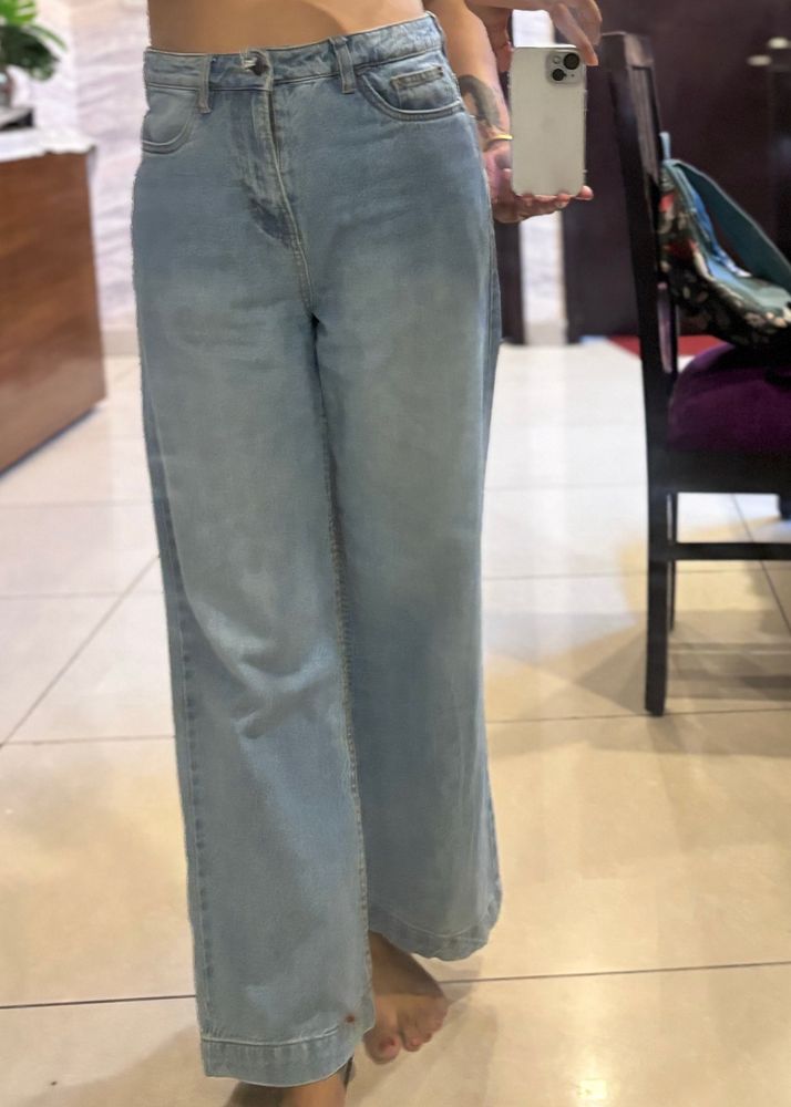 Viral Wide Leg High Waisted Jeans