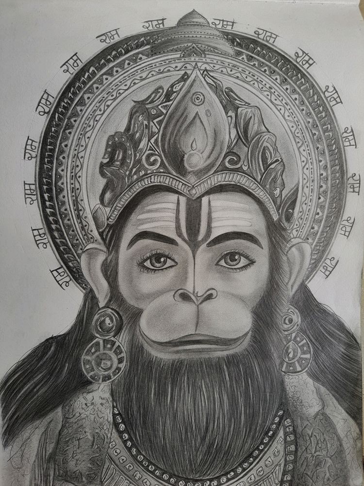 hanuman ji sketch 🤌🏻✨️