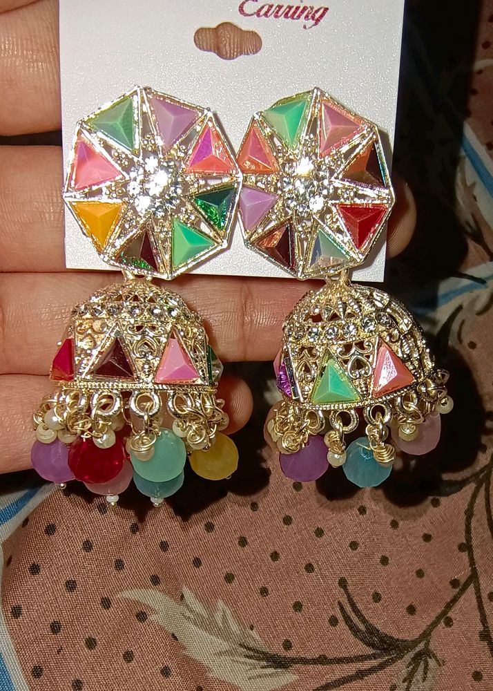 Multi Colour Earings