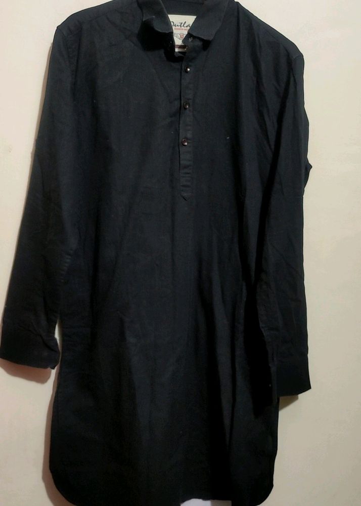 Charcoal Black Kurta For Boy & Men 40 Chest