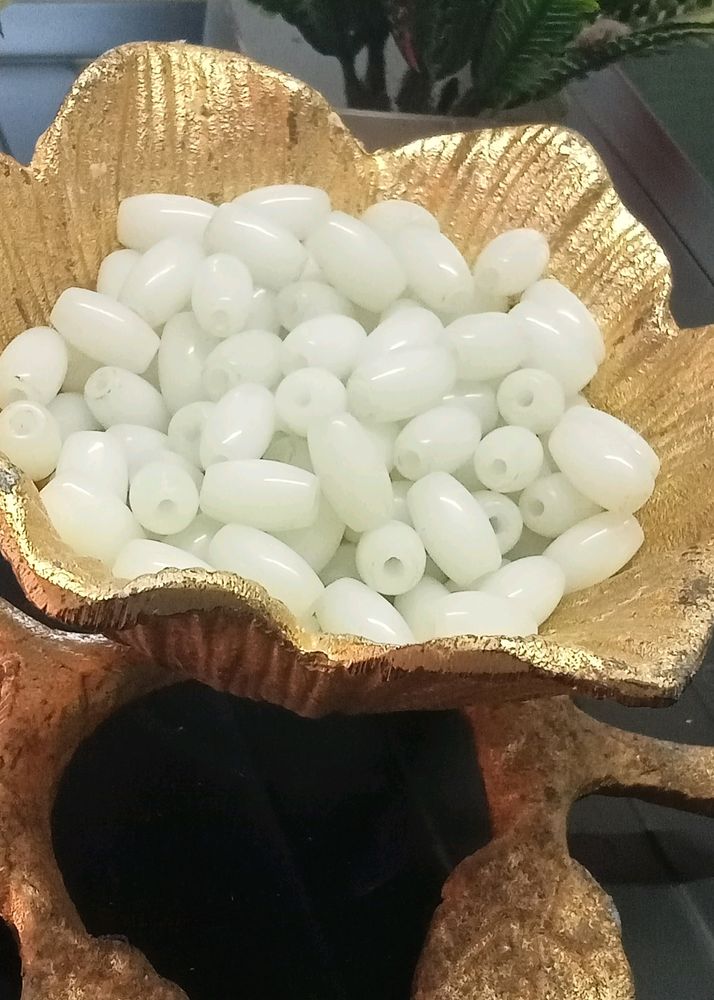 White Glass Beads