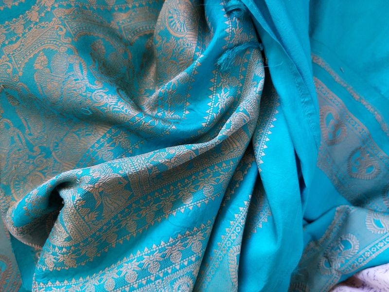 Blue Pure Silk Saree