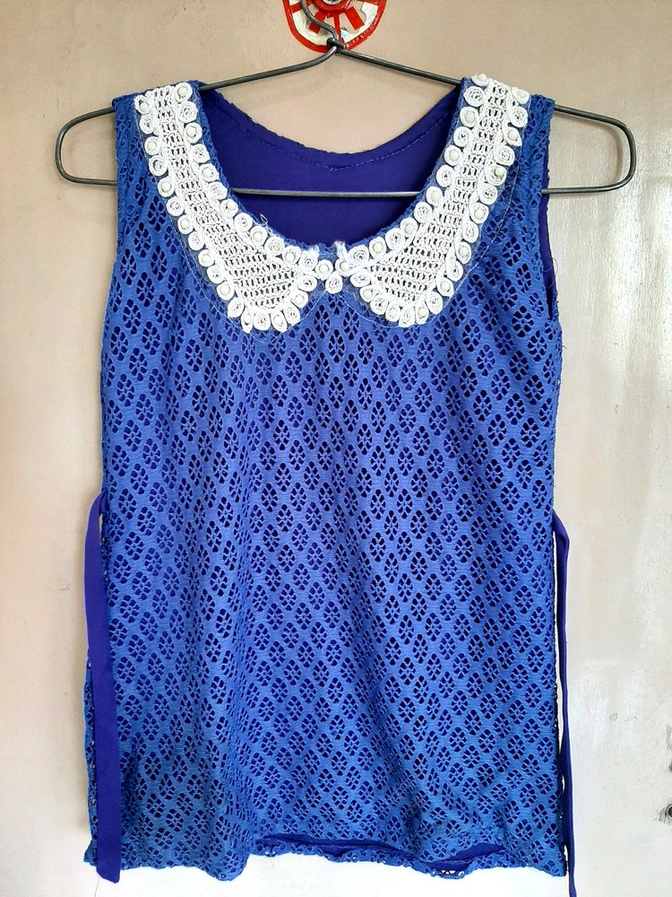 Women's Top| Blue| Bust-28| Length-23