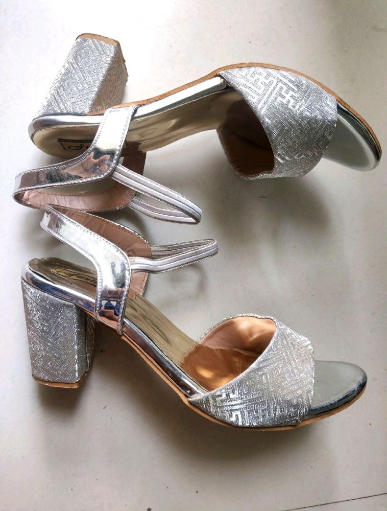 Silver Party Heels