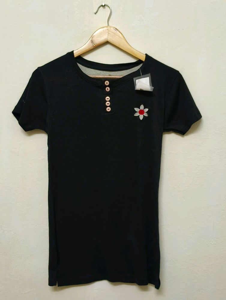 Trendy New Black Cotton Top For Women