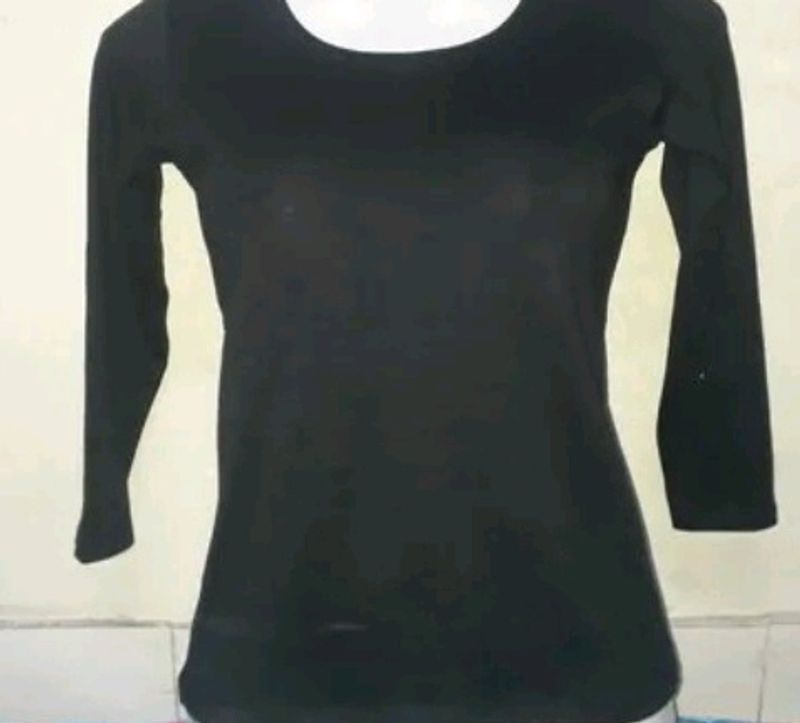 Black Fitted Inner Top