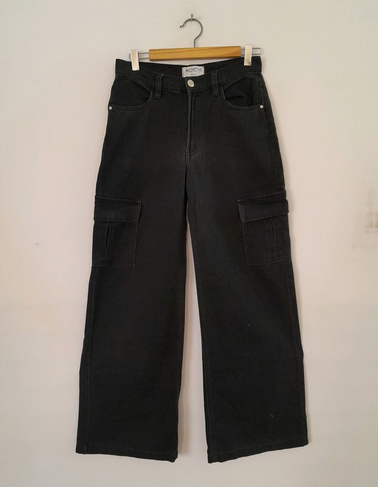 Black Cargo Denim