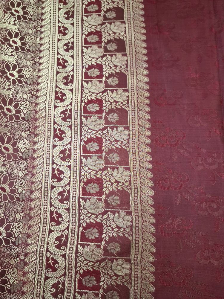 Semisilk maroon Color Saree