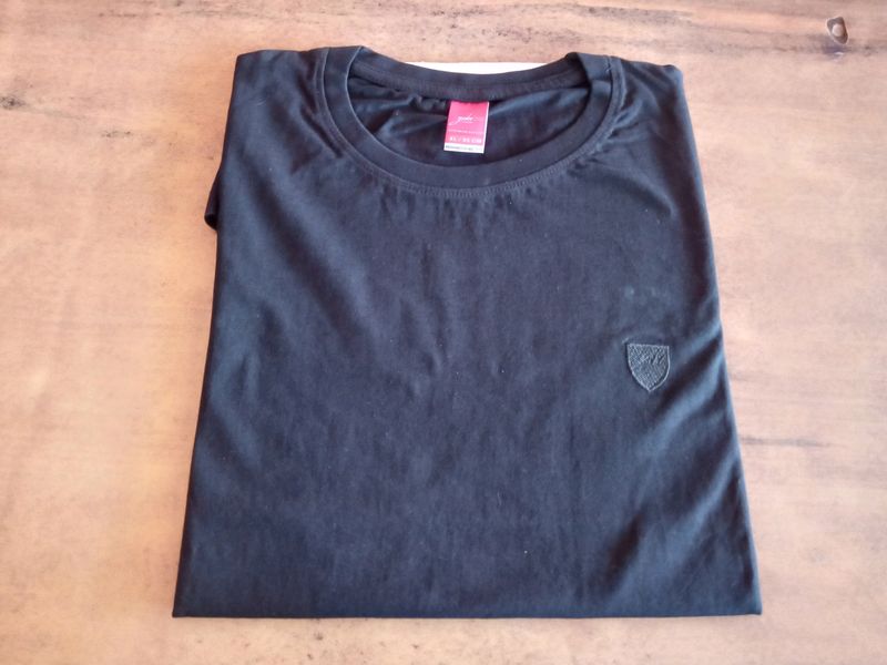 Boys Black Plain T Shirt