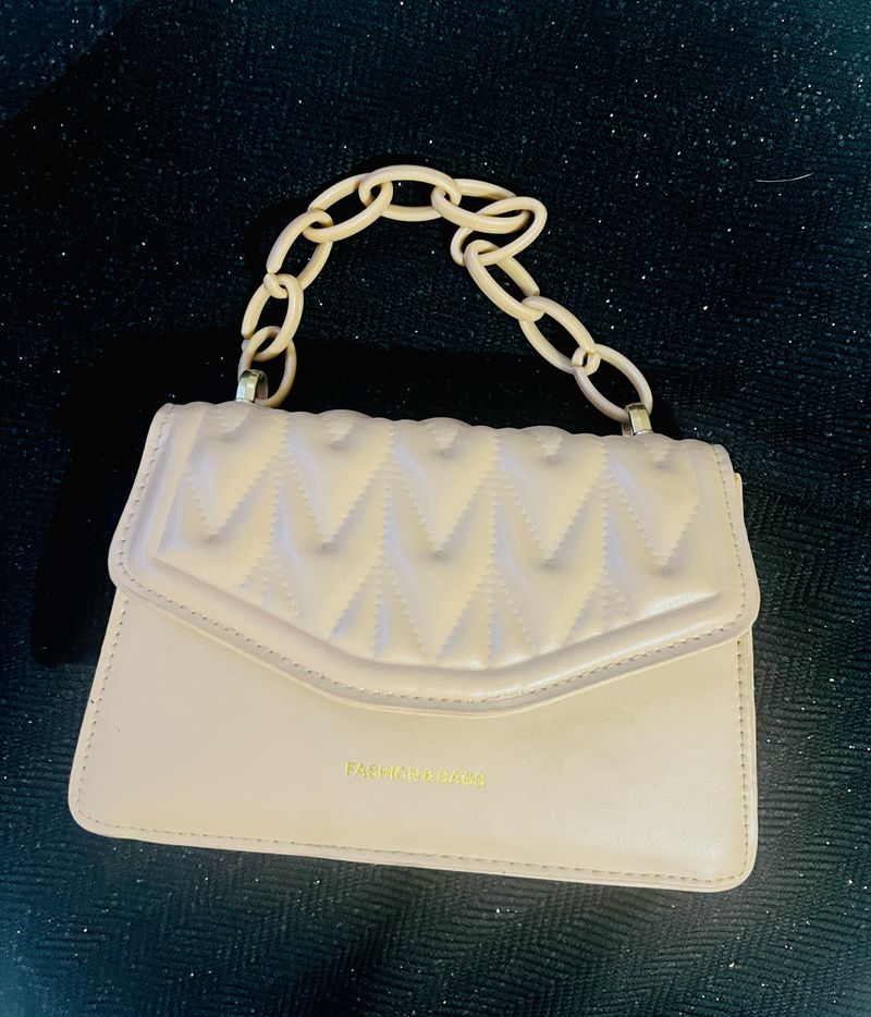 Beige Handbag