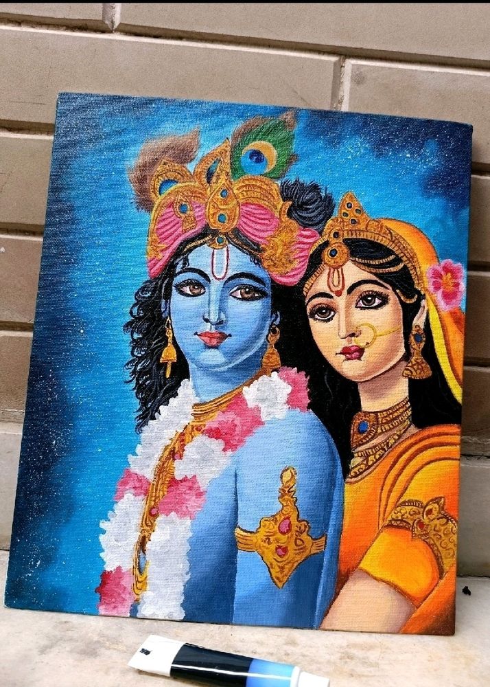 RADHA KRISHNA CANVAS PAINTING/ART WORK