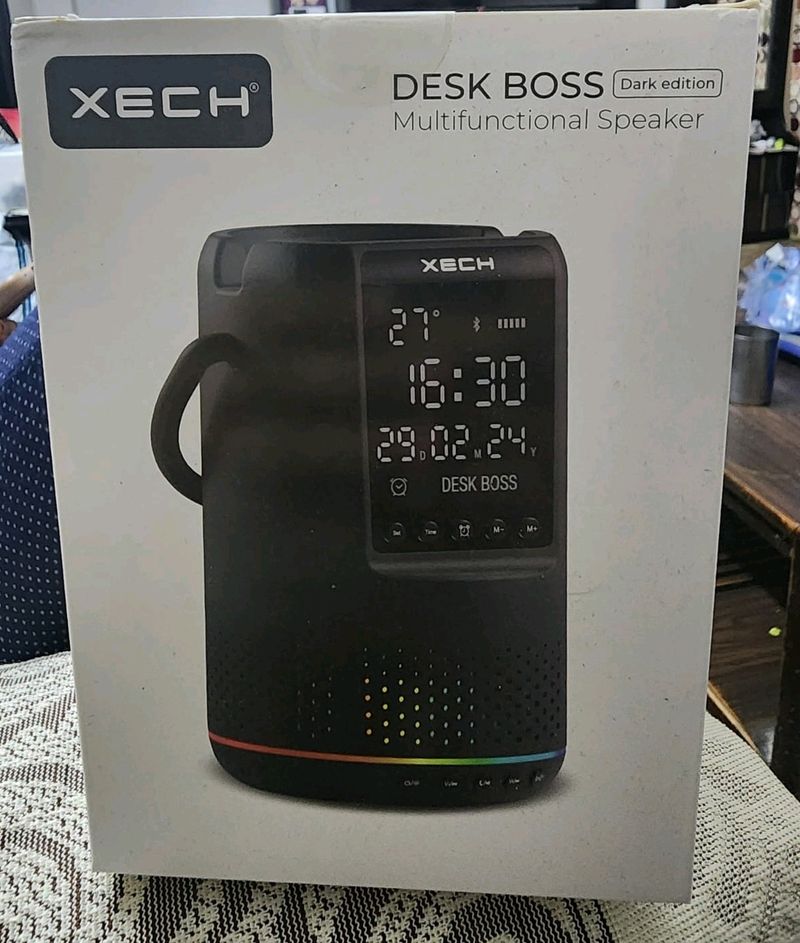 (NEW) XECH- DIGITAL CLOCK WITH SPEAKER AND Holder