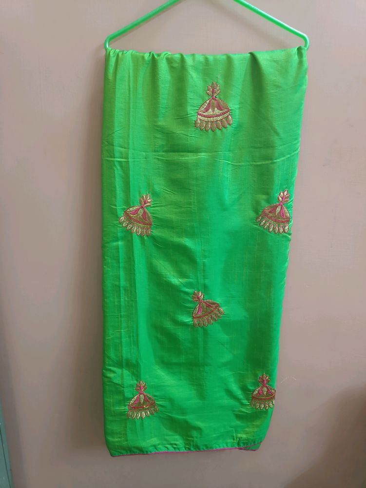 Green Jumkha Saree