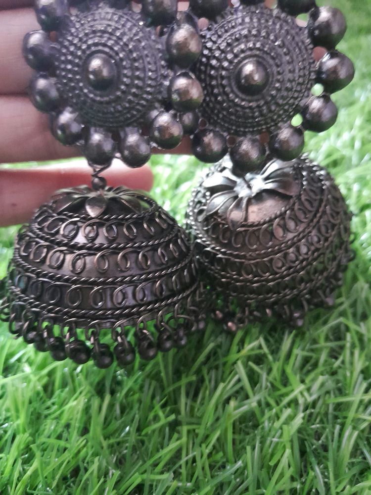 Oxidised Jhumka