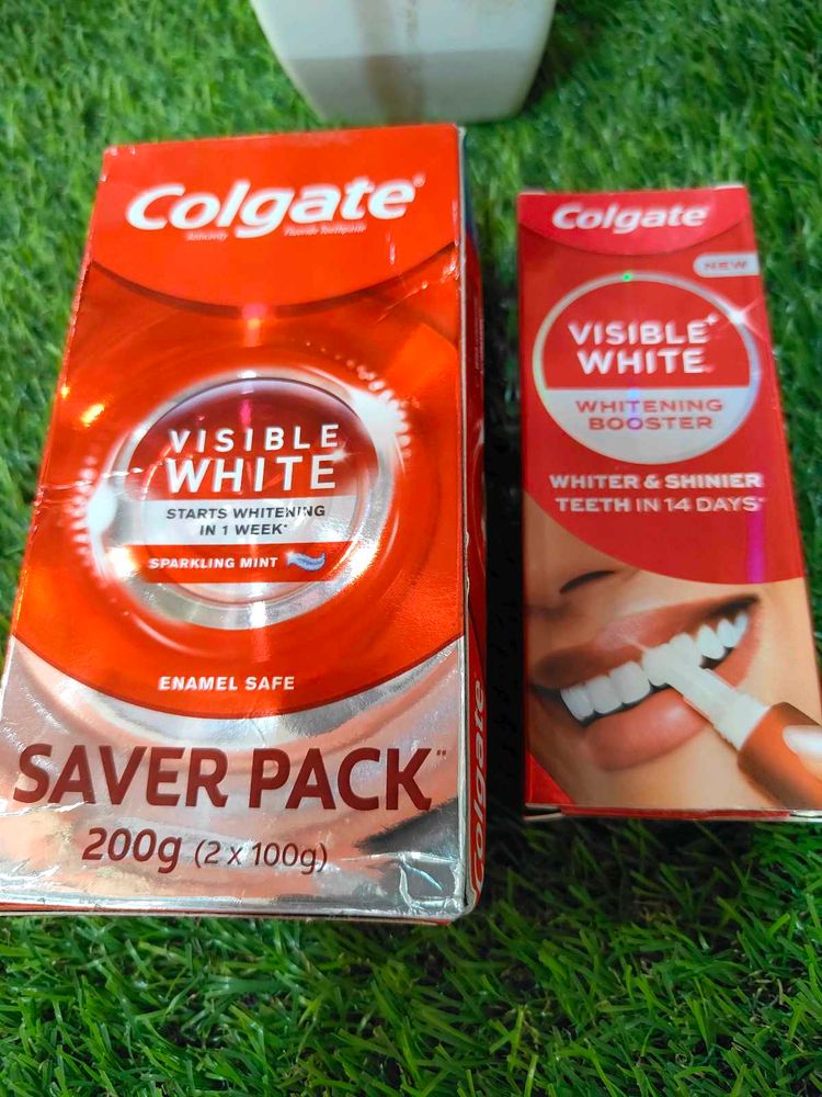 Colgate Visible White Whitening Booster Combo