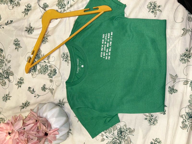 GREEN BABY TEE FOR WOMEN