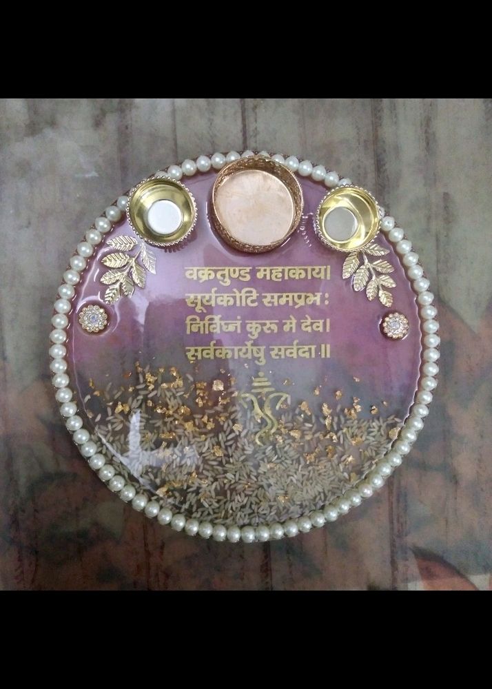 Resin Art Puja Thali