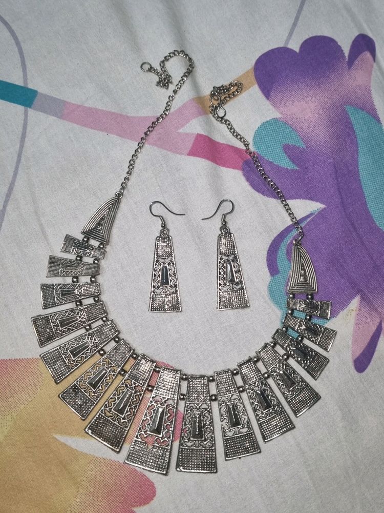 Oxidised Silver Jewellery Set