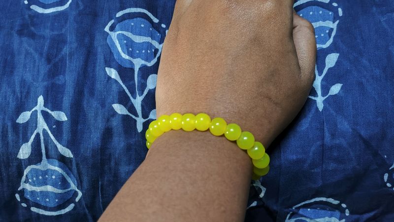 Lime Yellow Bracelet | Glass Beads Bracele