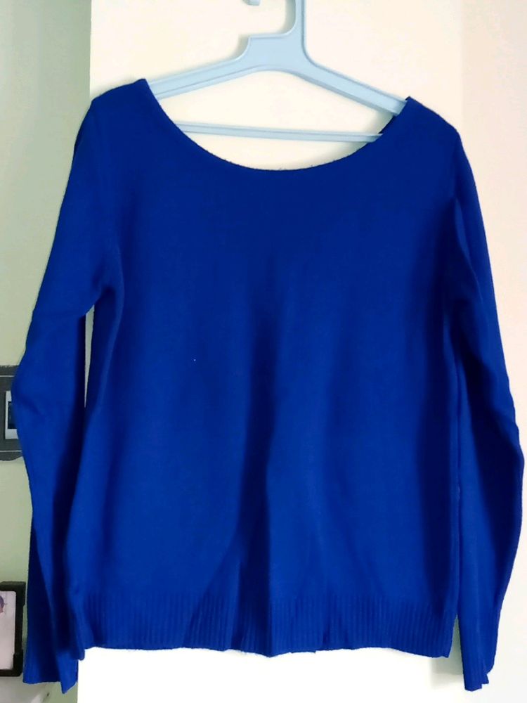 Dress berry Women Blue Solid Sweater