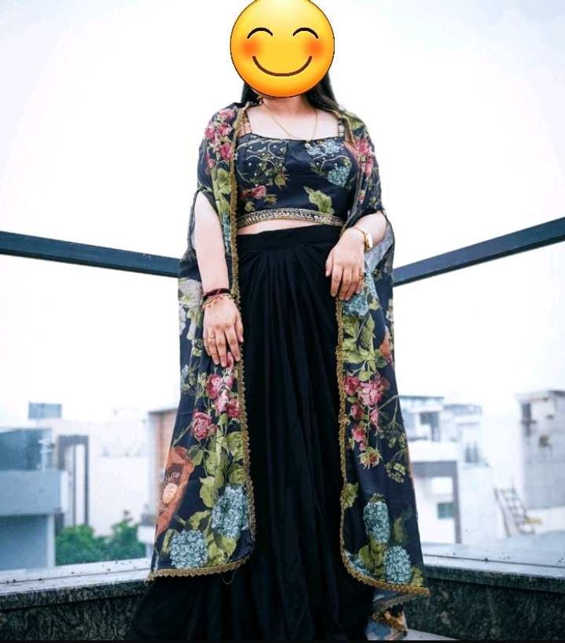 Black Indowestern Dress