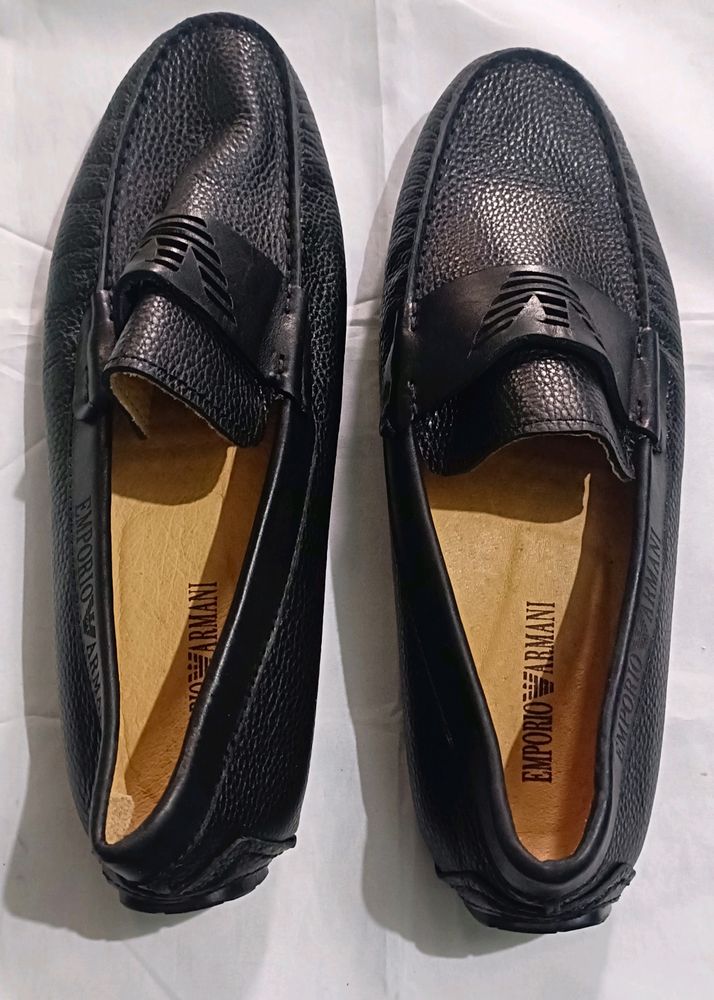 Emporio Armani Leather Loafers Casual Shoes