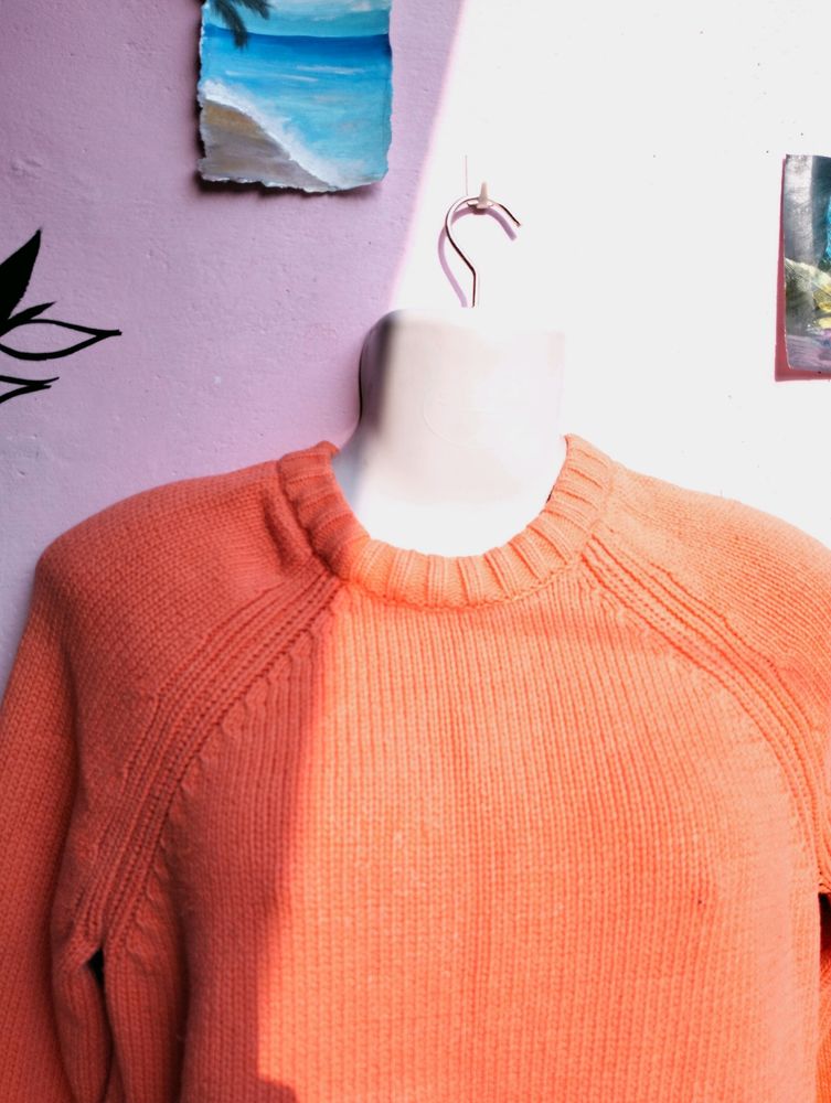 H&M Neon Orange Sweater