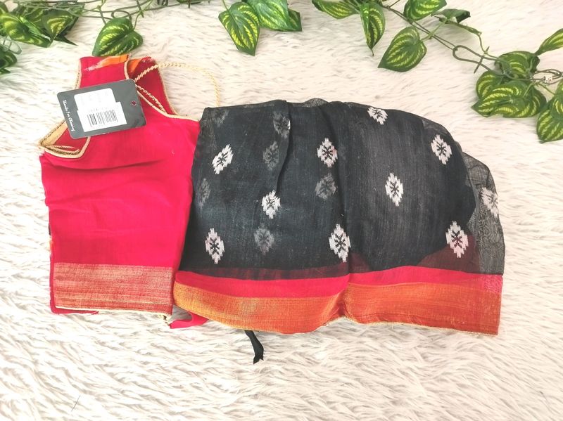 Black And Red Ethnic Skirt with Blouse