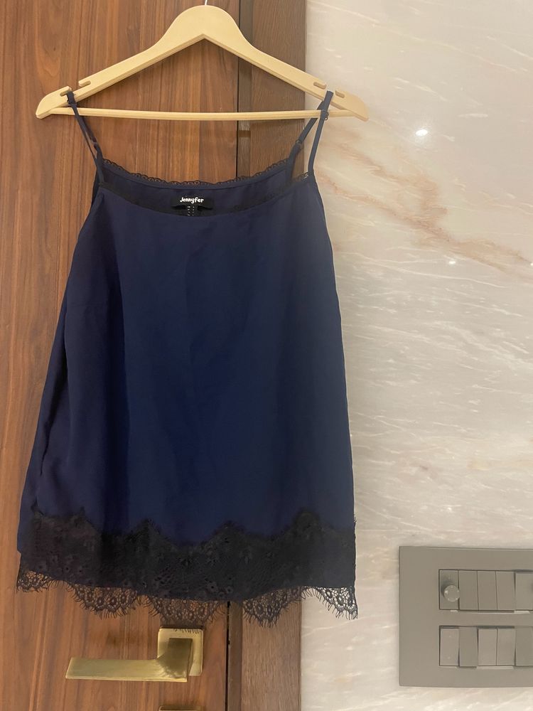 Jennyfer Navy Blue Cami Top In L