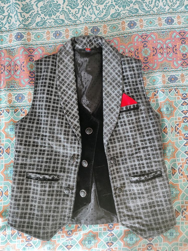 Black Stylish Jacket (Waistcoat) For Boys