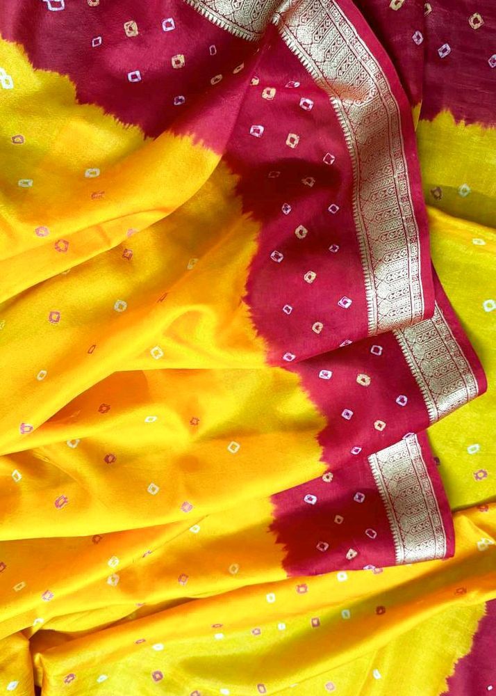 100% Pure Silk Beautiful Bandhani