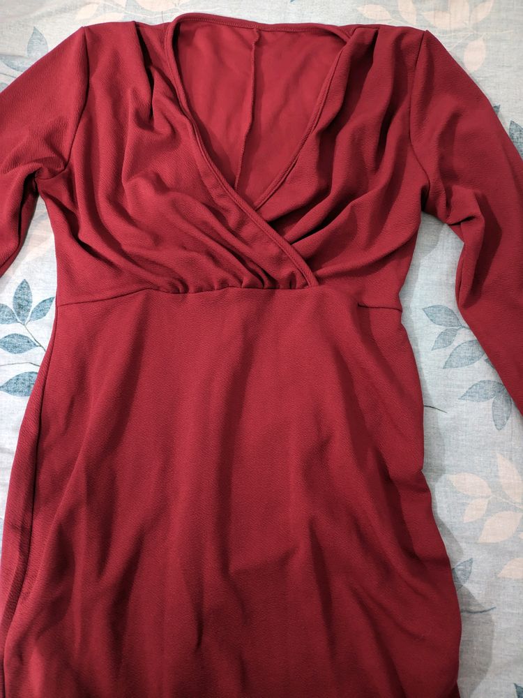 Urbanic Burgundy Party Dress