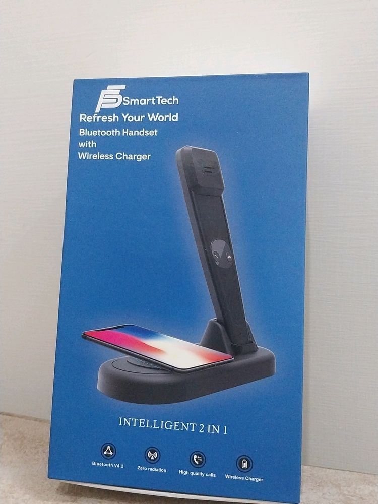 Smart Tech Wireless Charger With Bluetooth Handset