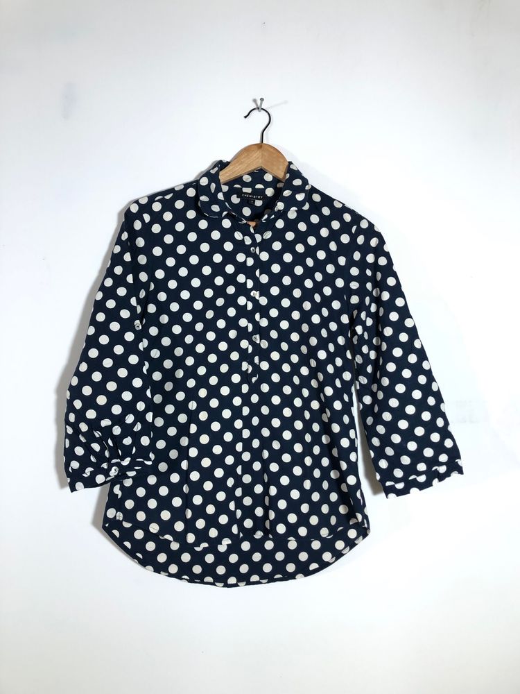 Navy Blue Printed Top(Women’s)