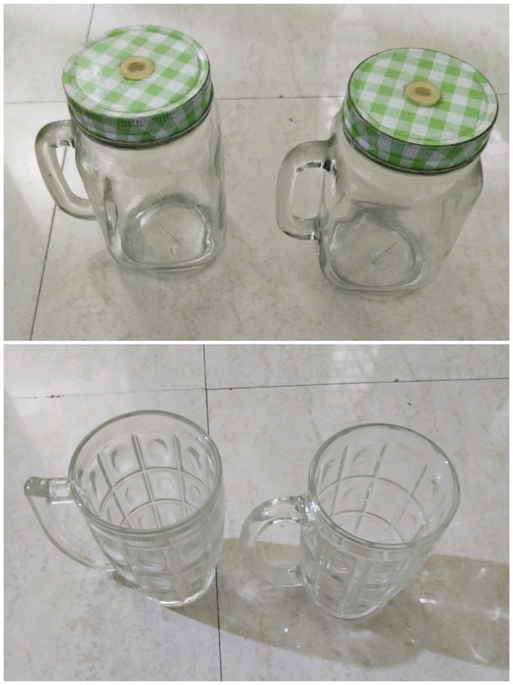 4 Glasses(With Lid And Open)