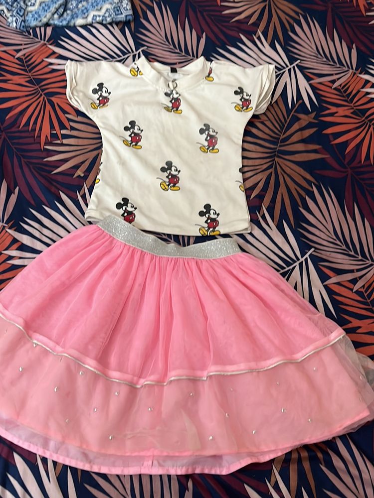 Kids Skirt& Top Set