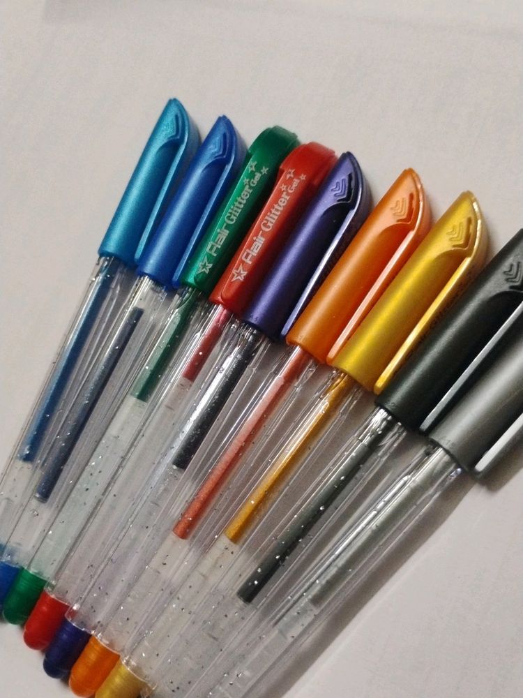 12 SHADES OF COLOURS SPARKLE PENS