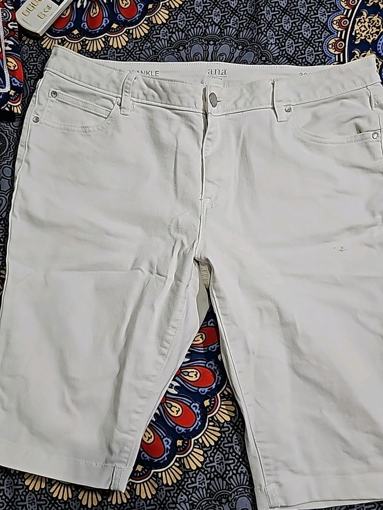 Denim White Mens Shorts Unsused