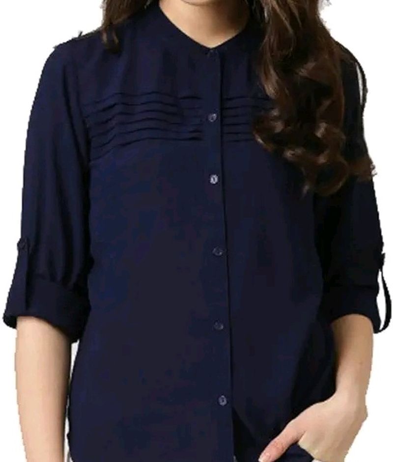 Dark Blue Women Shirt