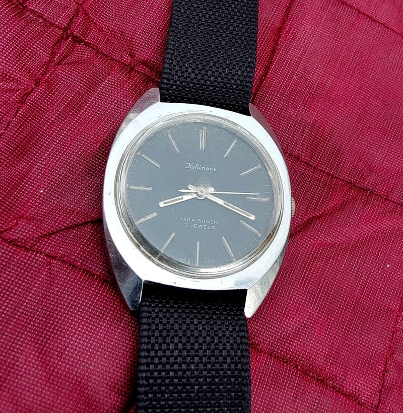 Vintage HMT Kohinoor Black Dial Mechanical Watch