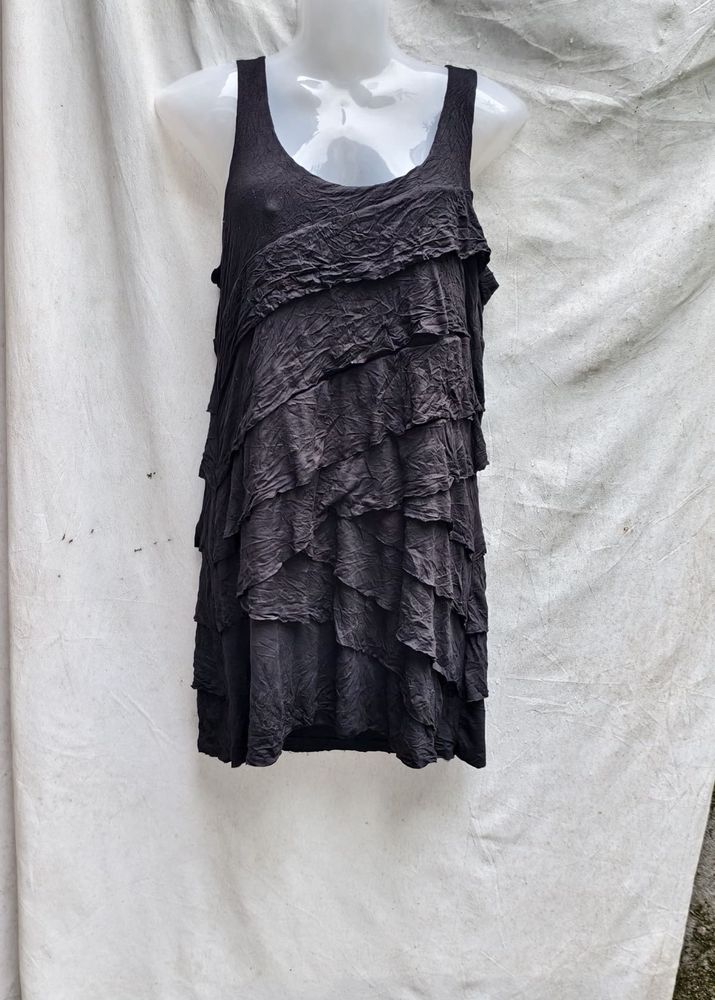 FRILL BLACK PARTY DRESS