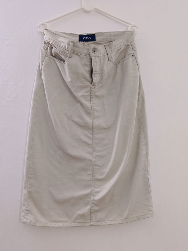 Off White Denim Skirt