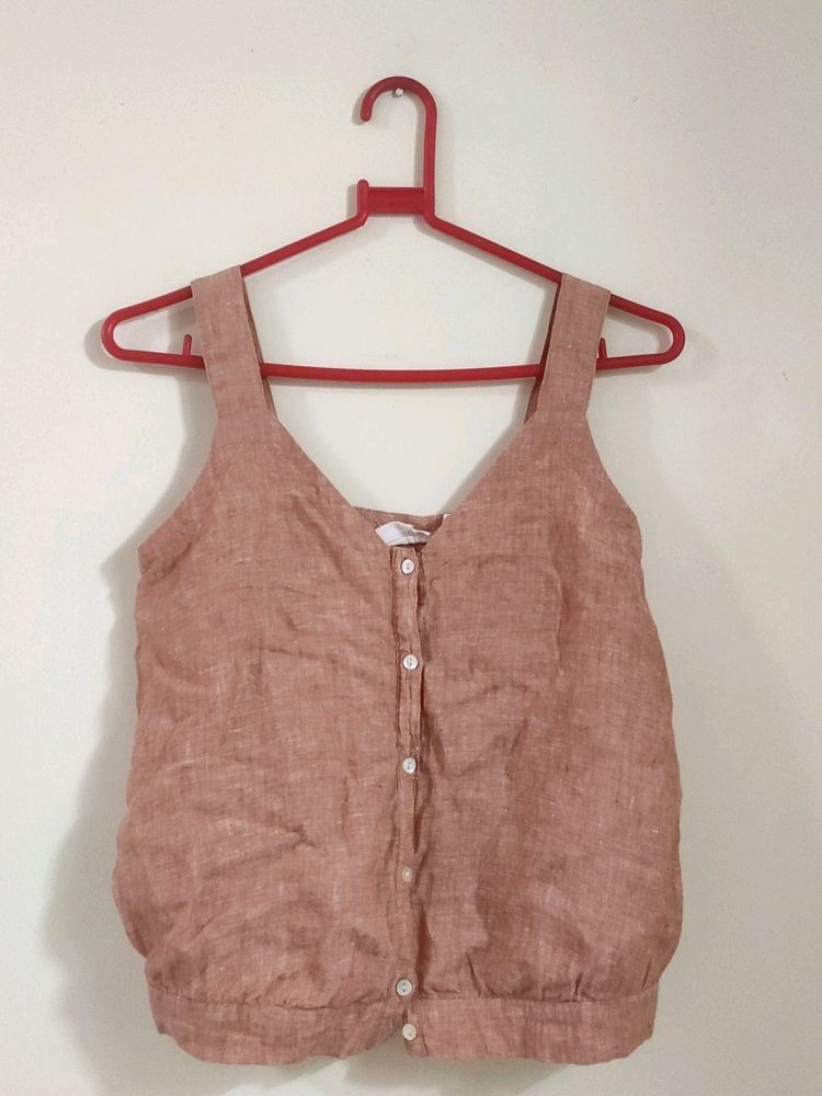 Sleeveless Peach Top