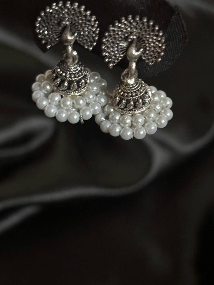 Pearl Peacock Earrings