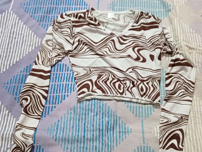 Abstract Print Mesh Top