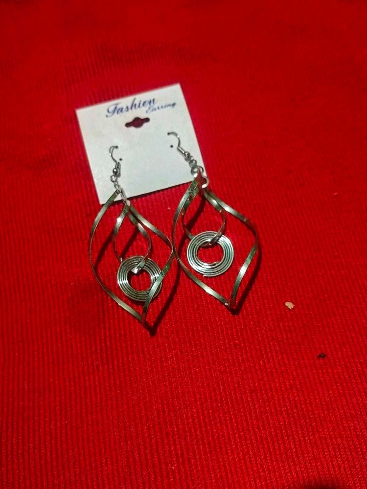 Silver Spiral Earrings