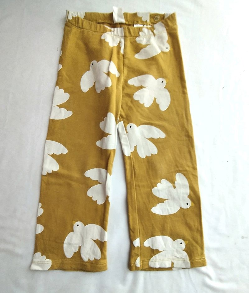 Mustard Printed Pant (Girl's)