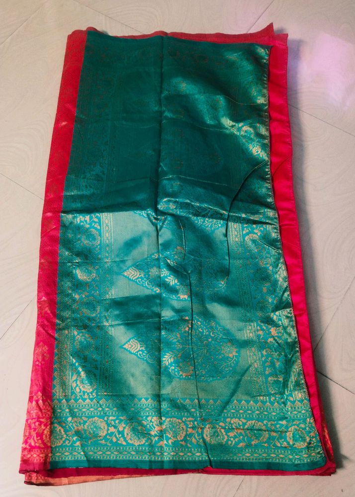 Pink Colour Banaras Silk Saree