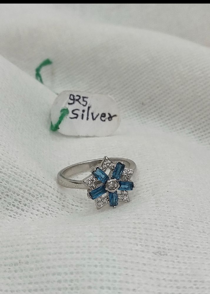 Blue Diamond Ring